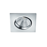 Pamir LED recessed spotlight chrome square