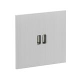 Art d'Arnould universe Epure double USB charger socket 3A - brushed steel