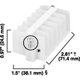 Allen-Bradley, 1492 Panel Mount Block, Standard 6-Pole, screw terminal w/ wire clamp