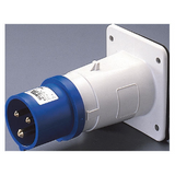 STRAIGHT FLUSH MOUNTING INLET - IP44 - 2P+E 32A 200-250V 50/60HZ - BLUE - 6H - SCREW WIRING
