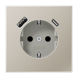 SCHUKO socket with USB type AC ES1520-15CA