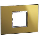 Arteor™ - Italian / US standard plate square version 2 modules - Reflective Metal - Gold