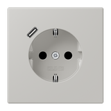 SCHUKO socket with USB type C LC32013 LC1520-18C205