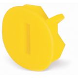 Finger guard touchproof cover protects unused conductor entries yellow