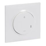 Dooxie 2-wire 125W universal dimmer - supplied complete with square plate - White