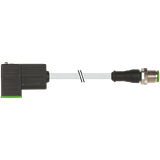 M12 male 0° A-cod./MSUD valve  CI-9.4mm PUR 3x0.75 gy+rob+drag-ch 2.5m