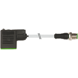 M12 male 0° A-cod./ MSUD valve  BI-11mm 180° PUR 3x0.75 gy+dragch. 5m