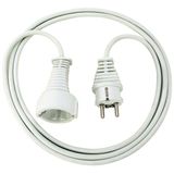 Quality plastic extension cable 2m white H05VV-F 3G1,5
