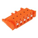 1-conductor female connector push-button Push-in CAGE CLAMP® orange