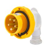 90° PLUG - IP67 - 3P+E 16A 100-130V 50/60HZ - YELLOW - 4H - SCREW WIRING