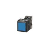 26X26MM PLASTIC SQUARE COMPLETE UNIT COMBINATION: ILLUMINATED PUSHBUTTON WITH FLAT BUTTON ILLUMINATED WITH  3SB3316-0AA21