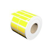 Device marking, Self-adhesive, 38 mm, Cotton fabric, yellow