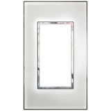 Plate Arteor - Italian/French/German std - square - 4 modules - mirror white