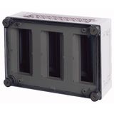 MCB enclosure, IP65, mounting rail vertical, HxWxD=250x375x150mm