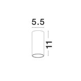 Sandy White Aluminium Glass Diffuser Osram LED 3 Watt 230Lm 3000K 100-240 Volt 50Hz Beam 52 o IP65 D: 5.5 H: 11 cm