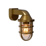 Lucide LEWIS - Wall light Outdoor - 1xE27 - IP44 - Matt Gold / Brass