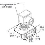 Mounting Bracket, Swivel/Tilt, +/- 10D, Vertical, 360D Rotation