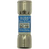 Fuse-link, low voltage, 10 A, AC 600 V, DC 170 V, 33.3 x 10.4 mm, G, UL, CSA, time-delay