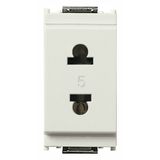 2P 15A USA+EU ø4,8mm outlet white