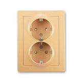 5512J-C03459 D1 Double socket outlet with earthing contacts, shuttered