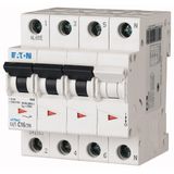 Miniature circuit breaker (MCB), 25 A, 3p+N, characteristic: D