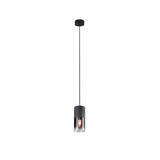 Robin pendant 1-pc E27 matt black/smoke