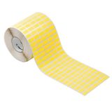 Device marking, Self-adhesive, 18 mm, Cotton fabric, yellow