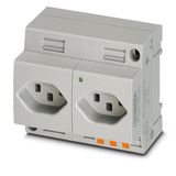 Double socket Phoenix Contact EO-J/PT/LED/DUO 250V 16A