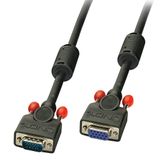 VGA Cable M/F, Black, 5m 15 Way Male to 15 Way Female