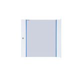 Glas door for wallmounting encl. S-RACK 12U, W=600, RAL7035