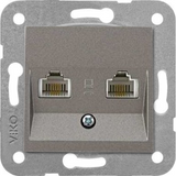 Novella-Trenda Anthracite Two Gang Num Phone Socket (2xCAT3)