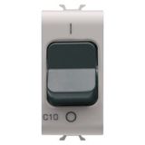 MINIATURE CIRCUIT BREAKER - C CHARACTERISTIC - 1P+N 10A 230Vac - 1 MODULE - NATURAL SATIN BEIGE - CHORUSMART