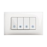 CLASSIA - BATHROOM SWITCH 4 CIRCUITS WHITE