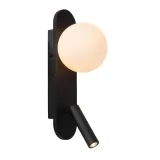 Lucide KELLY - Bedside lamp / Wall lamp - LED - 1x3.5W 3000K - Black