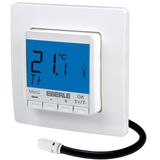 Concealed thermostat as a room controller with limiter function, AC 230V, 1NO contact, 10 A, blue backlighting