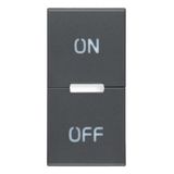 Button 1M ON/OFF symbols grey