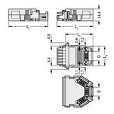 Strain relief housing light gray