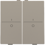 Double key with 'I' and '0' symbols for wireless switch or push button