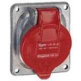 Panel mounting socket inclined outlet Hypra -IP44 -380/415V~ -63A -3P+N+E -metal