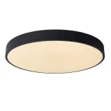 Lucide UNAR - Flush ceiling light - Ø 50 cm - LED Dim. - 1x36W 2700K - 3 StepDim - Black