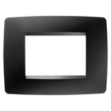 ONE PLATE - IN PAINTED TECHNOPOLYMER - 3 MODULES - SATIN BLACK - CHORUSMART