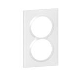 Special dooxie square plate 2 positions with 57mm center distance white finish