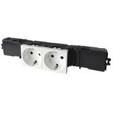 Socket Mosaic - 2x2P+E - for instal. on trunking - auto. term. WAGO WINSTA - std