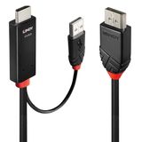 3m HDMI to Display Port 4K60Hz Adapter Cable Connects a single HDMI® Device to a DisplayPort display with a maximum resolution of 4096x2160@60Hz