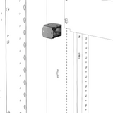 WIRING TRUNKING VERTICAL SUPPORTS - QDX - 8 PIECES