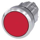 Pushbutton, 22 mm, round, metal, shiny, red, pushbutton, flat, latching, Push-to-release 3SU1050-0AA20-0AA0-Z Y12