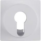 Centre plate f. key switch/key push-button, S.1/B.3/B.7, p.white, matt