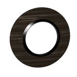 Dooxie round plate 1 post ebony wood effect finish