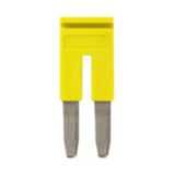 Cross bar for terminal blocks 6.0 mm² screw models, 2 poles, Yellow co
