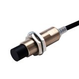 Proximity sensor, inductive, nickel-brass, long body, M18, unshielded,